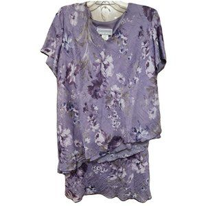 Jessica Howard Skirt Set women's 22 Lavender and white